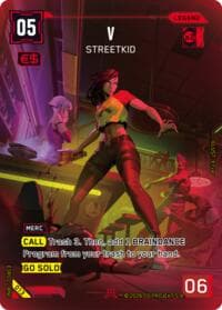 V - StreetKid - Edgerunner Open Season 1 - Cyberpunk TCG card