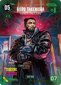 Goro Takemura - Hands Unclean - Edgerunner Open Season 1 - Cyberpunk TCG card