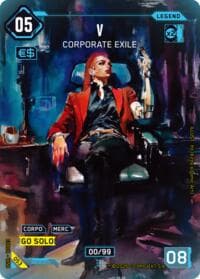 V - Corporate Exile - Edgerunner Open Season 1 - Cyberpunk TCG card
