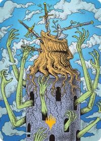 Flourishing Grapple Art Card (Gold-Stamped) - Art Series: Reality Fracture - Magic: The Gathering card