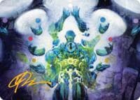 Avatar of Burgeoning Echoes Art Card (Gold-Stamped Signature) - Art Series: Reality Fracture - Magic: The Gathering card
