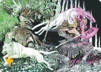 Ferocity of the Hunt Art Card (Gold-Stamped) - Art Series: Reality Fracture - Magic: The Gathering card