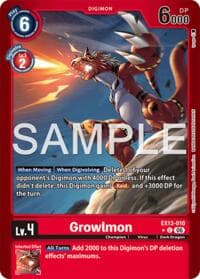 Growlmon (Limited Foil) - Chivalrous XIII - Digimon Card Game card