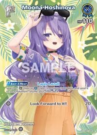 Moona Hoshinova (SR) - Extra Booster: Summer hologram - Hololive card