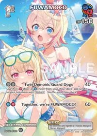 FUWAMOCO (SR) - Extra Booster: Summer hologram - Hololive card