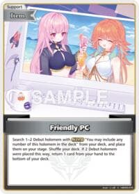 Friendly PC (C) - Extra Booster: Summer hologram - Hololive card