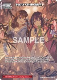 SorAZ Celebration (SR) - Extra Booster: Summer hologram - Hololive card
