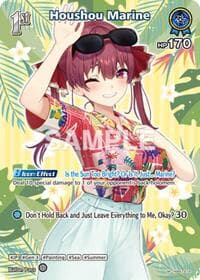Houshou Marine (SR) (hEB01-014) - Extra Booster: Summer hologram - Hololive card