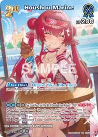 Houshou Marine (SR) (hEB01-017) - Extra Booster: Summer hologram - Hololive card