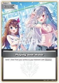 Playing with Water (C) - Extra Booster: Summer hologram - Hololive card