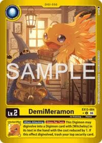 DemiMeramon (Limited Foil) - Chivalrous XIII - Digimon Card Game card