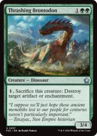Thrashing Brontodon - Commander: Foundations - Magic: The Gathering card