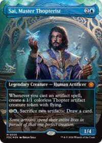 Sai, Master Thopterist (Borderless) - Commander: Foundations - Magic: The Gathering card