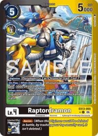 Raptordramon (Limited Foil) - Chivalrous XIII - Digimon Card Game card