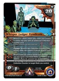 Whisper Ledger Syndicate - Nexus of Power - Alpha Clash card