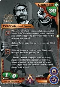 Percival Pendervick, Lead Broker (Staff P) - Nexus of Power - Alpha Clash card