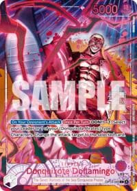 Donquixote Doflamingo (Flame-Flame Fruit Coliseum) - One Piece Promotion Cards - One Piece Card Game card