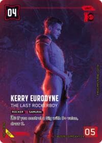 Kerry Eurodyne - The Last Rockerboy - Night City Brawl Season 1 - Cyberpunk TCG card