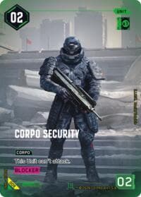 Corpo Security - Night City Brawl Season 1 - Cyberpunk TCG card