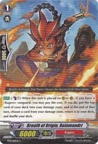 Breath of Origin, Rolamandri - BT11: Seal Dragons Unleashed - Cardfight Vanguard card