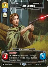 Leia Organa - Vigilant for Danger (Costco Exclusive) - Ashes of the Empire - Star Wars: Unlimited card