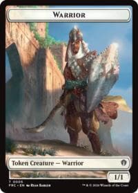 Warrior // Shark Double-Sided Token - Commander: Reality Fracture - Magic: The Gathering card