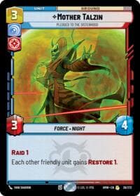 Mother Talzin - Pledged to the Sisterhood - Homeworlds - Star Wars: Unlimited card