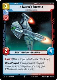 Talzin's Shuttle - Mysterious Arrival - Homeworlds - Star Wars: Unlimited card