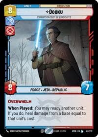 Dooku - Corruption Must Be Eradicated - Homeworlds - Star Wars: Unlimited card