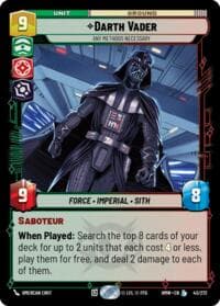 Darth Vader - Any Methods Necessary - Homeworlds - Star Wars: Unlimited card