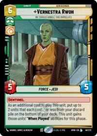 Vernestra Rwoh - We Should Handle This Ourselves - Homeworlds - Star Wars: Unlimited card