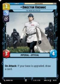 Director Krennic - The Work Has Stalled - Homeworlds - Star Wars: Unlimited card