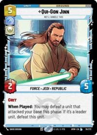 Qui-Gon Jinn - We'll Handle This - Homeworlds - Star Wars: Unlimited card