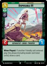 Disposable B1 - Homeworlds - Star Wars: Unlimited card