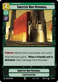 Sinister War Memorial - Homeworlds - Star Wars: Unlimited card