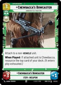 Chewbacca's Bowcaster - Handcrafted Tradition - Homeworlds - Star Wars: Unlimited card
