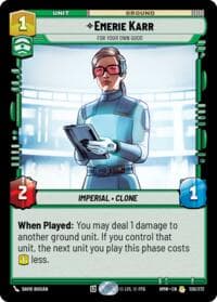 Emerie Karr - For Your Own Good - Homeworlds - Star Wars: Unlimited card
