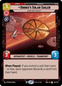 Dooku's Solar Sailer - Droid Army Portent - Homeworlds - Star Wars: Unlimited card