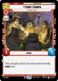 Chief Chirpa - Defiant Elder - Homeworlds - Star Wars: Unlimited card