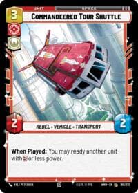 Commandeered Tour Shuttle - Homeworlds - Star Wars: Unlimited card