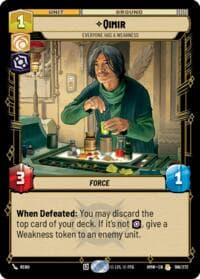 Qimir - Everyone Has a Weakness - Homeworlds - Star Wars: Unlimited card