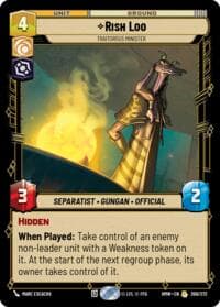 Rish Loo - Traitorous Minister - Homeworlds - Star Wars: Unlimited card