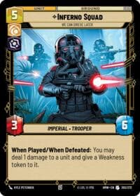 Inferno Squad - We Can Grieve Later - Homeworlds - Star Wars: Unlimited card