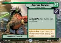General Grievous - Separatist Warlord (Hyperspace) - Homeworlds - Star Wars: Unlimited card