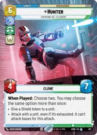 Hunter - Everyone Get to Cover! (Hyperspace) - Homeworlds - Star Wars: Unlimited card