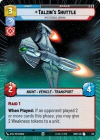 Talzin's Shuttle - Mysterious Arrival (Hyperspace) - Homeworlds - Star Wars: Unlimited card