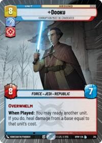Dooku - Corruption Must Be Eradicated (Hyperspace) - Homeworlds - Star Wars: Unlimited card
