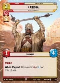 A'Koba - Restless Raider (Hyperspace) - Homeworlds - Star Wars: Unlimited card