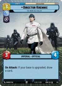 Director Krennic - The Work Has Stalled (Hyperspace) - Homeworlds - Star Wars: Unlimited card