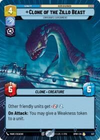 Clone of the Zillo Beast - Emperor's Experiment (Hyperspace) - Homeworlds - Star Wars: Unlimited card